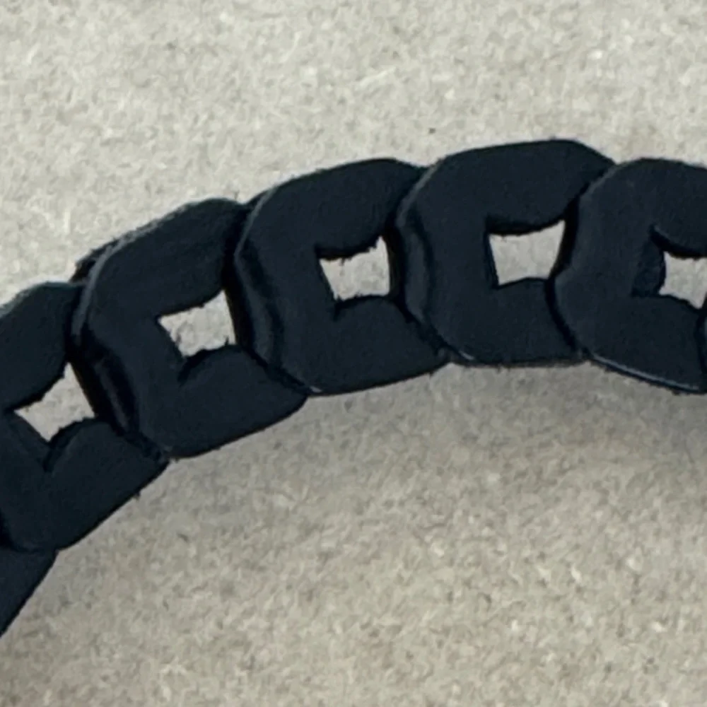 Fossil Black Braided Belt with Gold Solid Brass Buckle